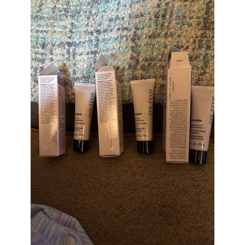 Mary Kay Timewise Foundation Lot 3 Ivory 4 Luminous 5 Matte 6 Matte 1oz NEW